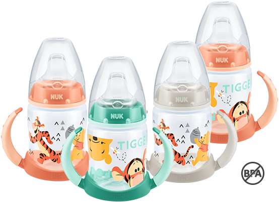 [Translate to english australien:] NUK First Choice Disney Winnie the Pooh Learner Bottle 150ml with spout