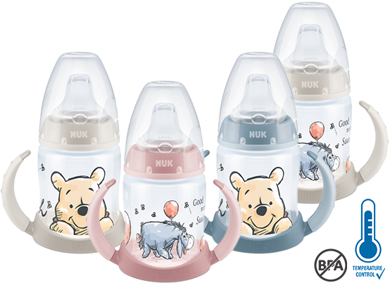 [Translate to english australien:] NUK First Choice Disney Winnie the Pooh Learner Bottle 150ml with Temperature Control