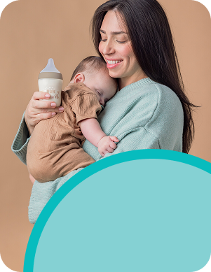 [Translate to English (Australia) (Reborn) nuk.com.au:] Mother with Baby and Bottle