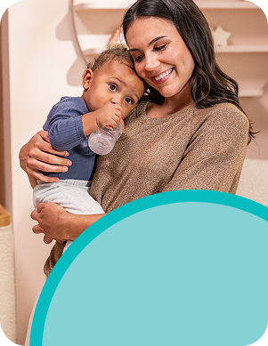 [Translate to English (Australia) (Reborn) nuk.com.au:] Mother with Baby and Learner Bottle