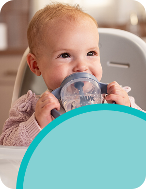 [Translate to English (Australia) (Reborn) nuk.com.au:] Baby with Learner Bottle Straw