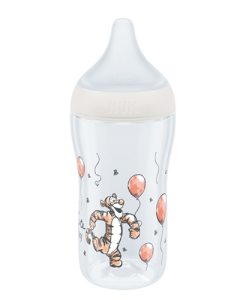 NUK Disney Winnie the Pooh Perfect Match 260ml Baby Bottle with Soft Silicone Teat in Biege