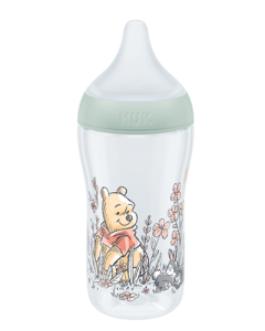NUK Disney Winnie the Pooh Perfect Match 260ml Baby Bottle with Soft Silicone Teat in Mint