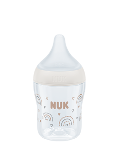 NUK Perfect Match Baby 150ml bottle with Soft Silicone Teat in White
