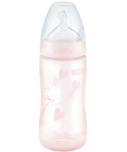 NUK First Choice Plus Baby Rose Baby Bottle with Temperature Control