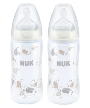 NUK First Choice Plus Baby Bottle 300ml Twin Pack